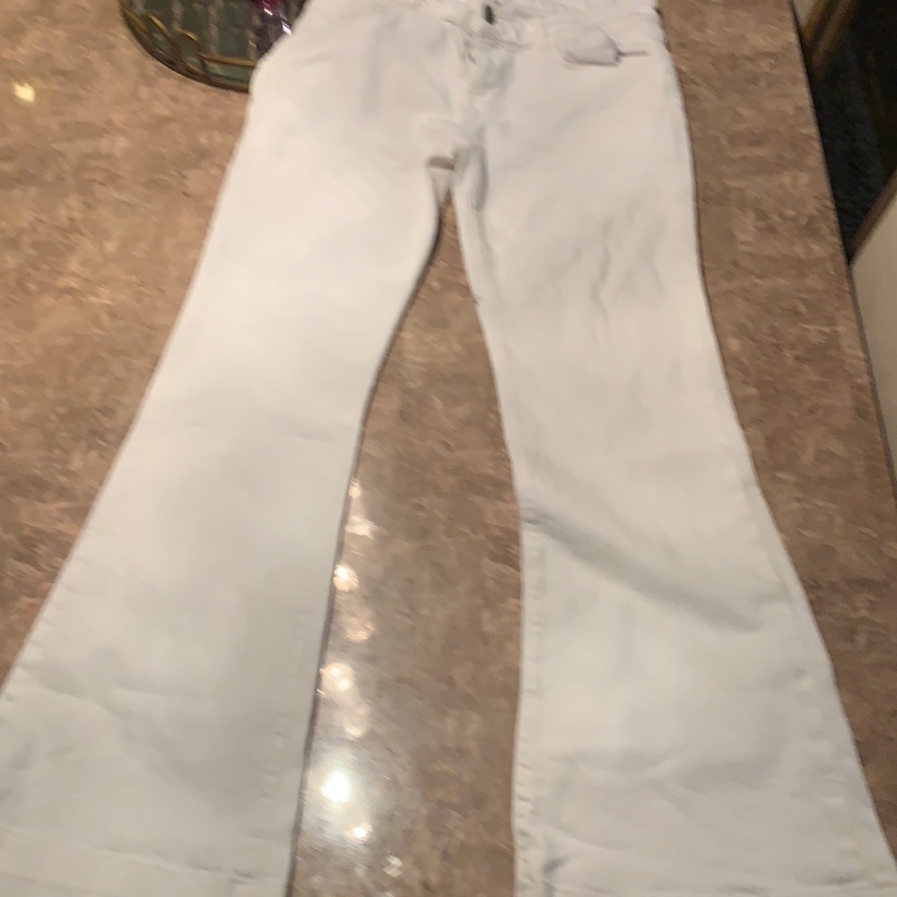 Great shape large bell white jeans-Love Story